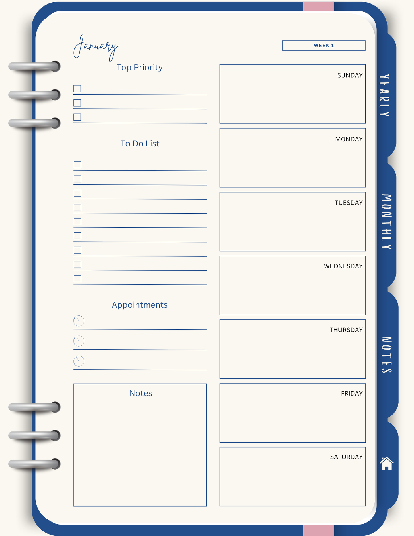 The Everyday Planner Digital Planner | Monthly & Weekly Pages